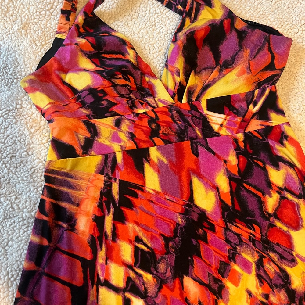 Bisou Bisou Colorful Halter Dress